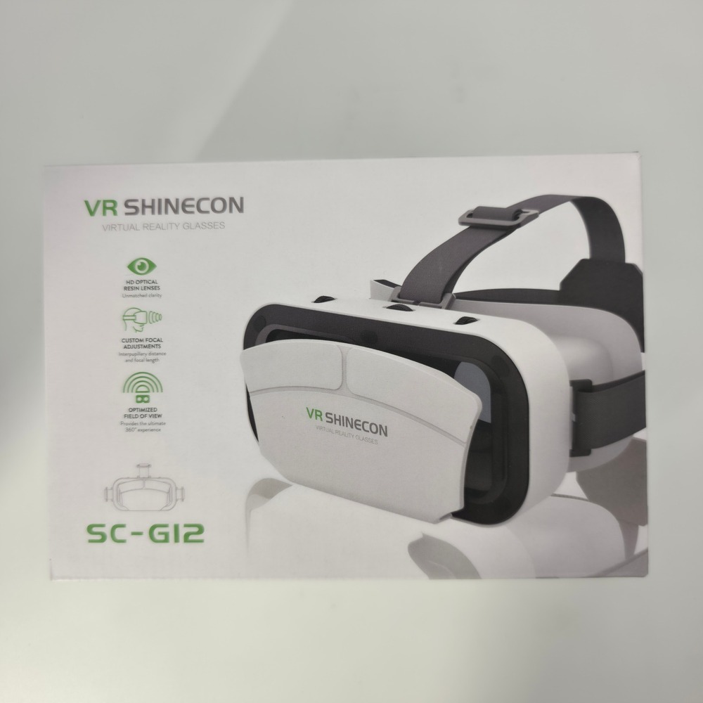 VR Shinecon SC-G12 Virtual Reality Glasses Unisex OS White Excellent 3D Goggles